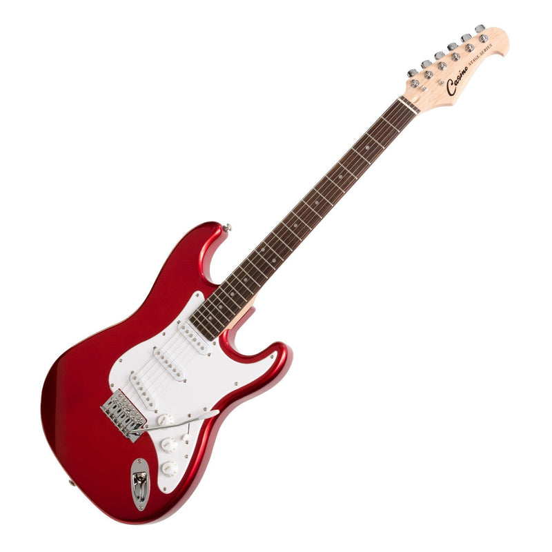 CP-E1-CAR-Casino ST-Style Electric Guitar and 15 Watt Amplifier Pack (Candy Apple Red)-Living Music