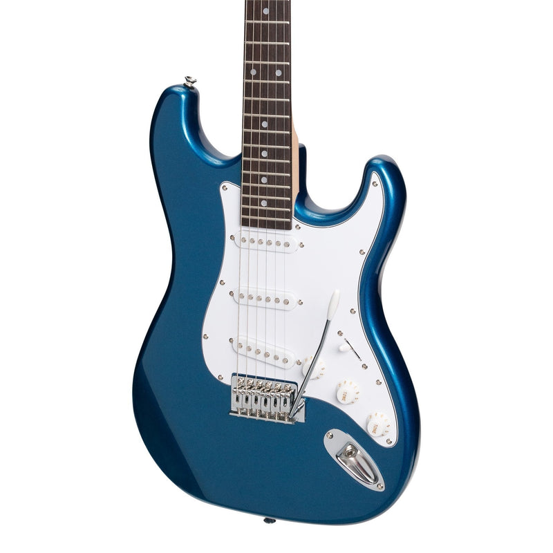 CP-E1-MBL-Casino ST-Style Electric Guitar and 15 Watt Amplifier Pack (Metallic Blue)-Living Music