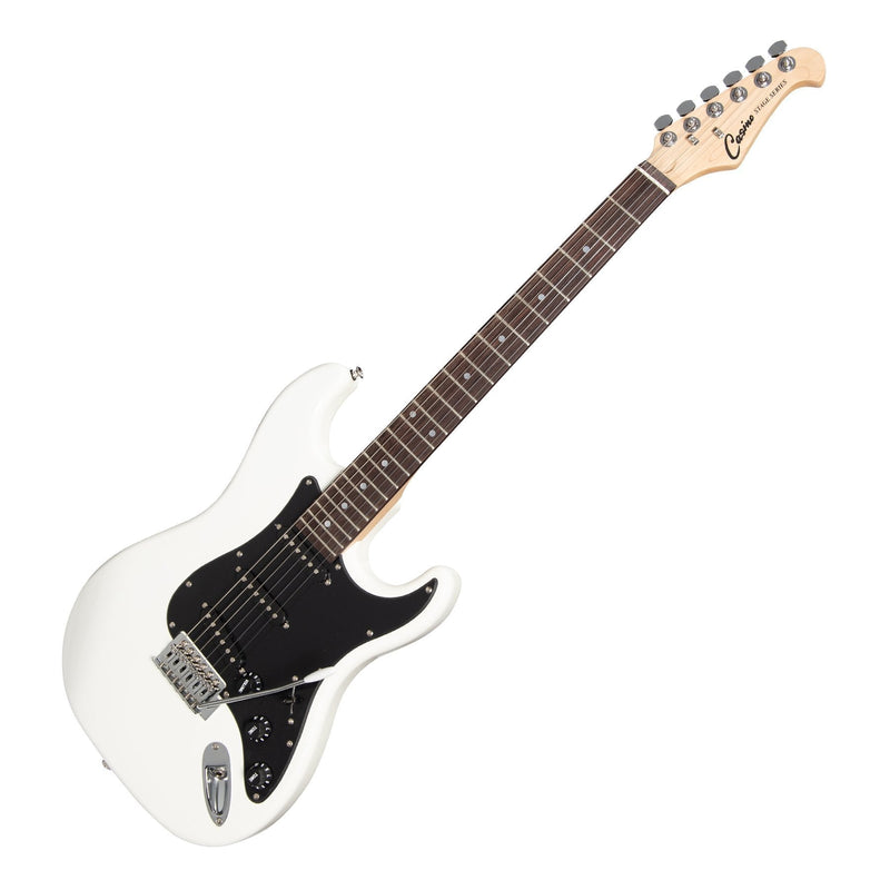 CP-E1-WHT-Casino ST-Style Electric Guitar and 15 Watt Amplifier Pack (White)-Living Music