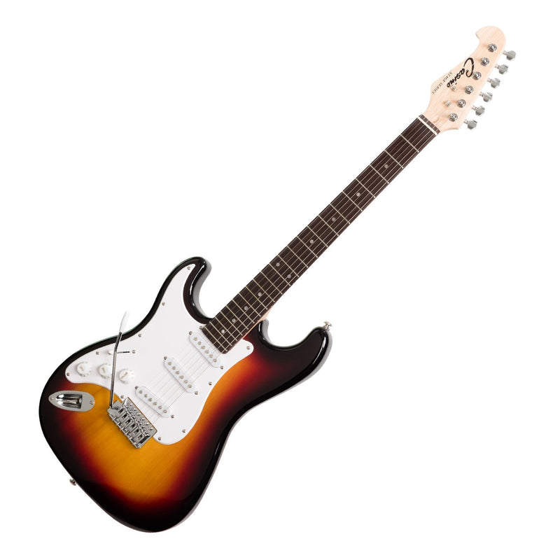 CST-22L-TSB-Casino ST-Style Left Handed Electric Guitar Set (Sunburst)-Living Music