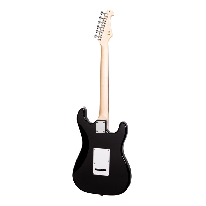 CP-E1L-BLK-Casino ST-Style Left Handed Electric Guitar and 15 Watt Amplifier Pack (Black)-Living Music