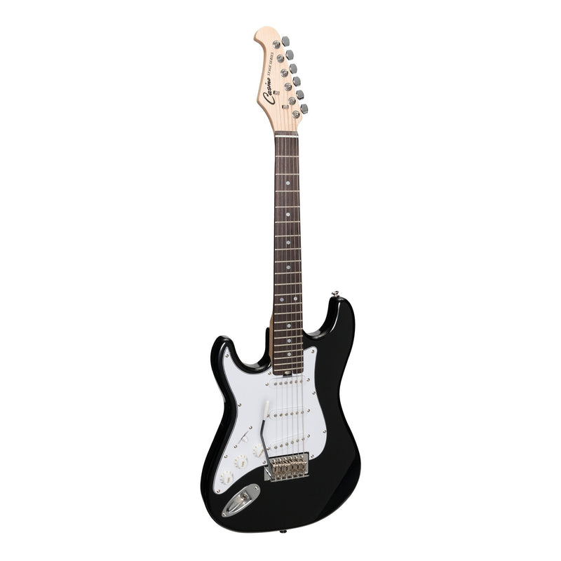 CST-20L-BLK-Casino ST-Style Left Handed Short-Scale Electric Guitar Set (Black)-Living Music