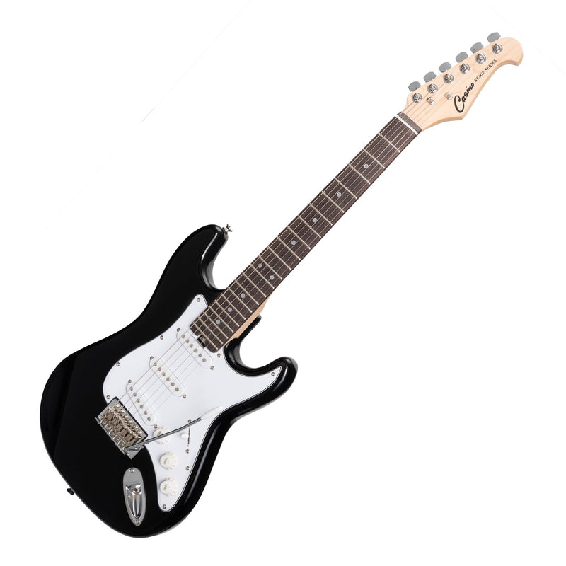 CST-20-BLK-Casino ST-Style Short Scale Electric Guitar Set (Black)-Living Music