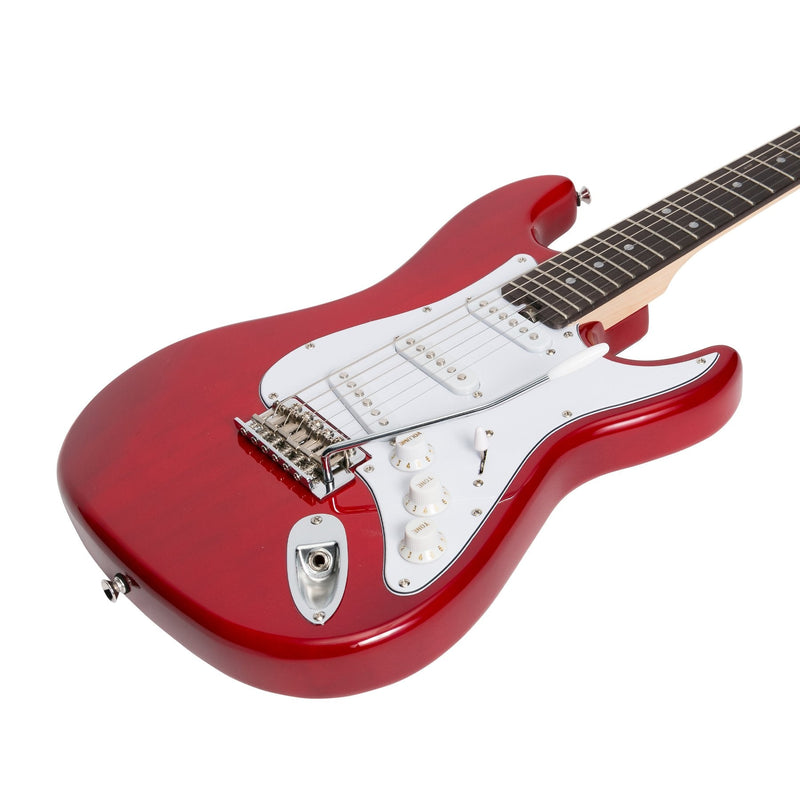 CST-20-TWR-Casino ST-Style Short Scale Electric Guitar Set (Transparent Wine Red)-Living Music