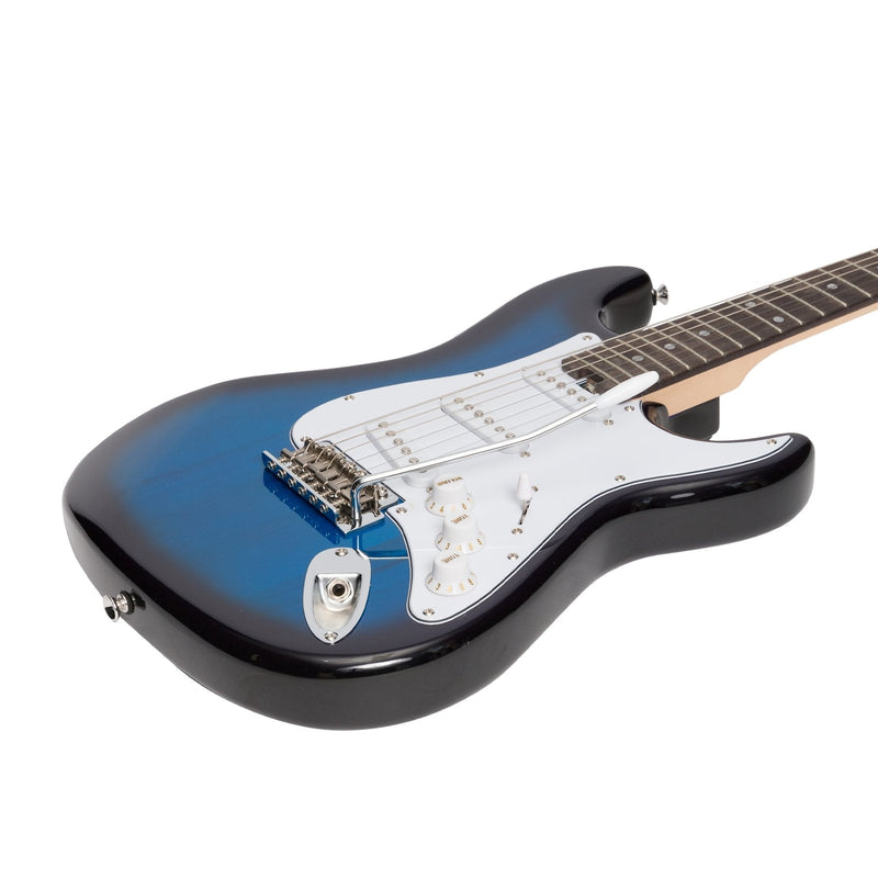 CP-SST-BLS-Casino ST-Style Short Scale Electric Guitar and 10 Watt Amplifier Pack (Blueburst)-Living Music