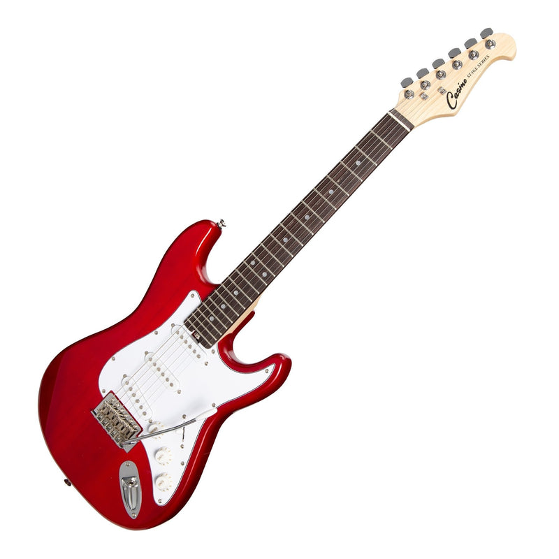 CP-SST-TWR-Casino ST-Style Short Scale Electric Guitar and 10 Watt Amplifier Pack (Transparent Wine Red)-Living Music