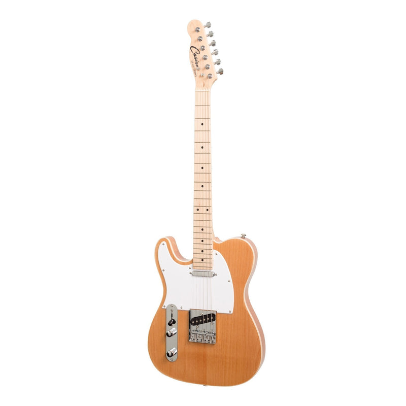 CJD-TLL-NGL-Casino TE-Style Left Handed Electric Guitar Set (Natural Gloss)-Living Music