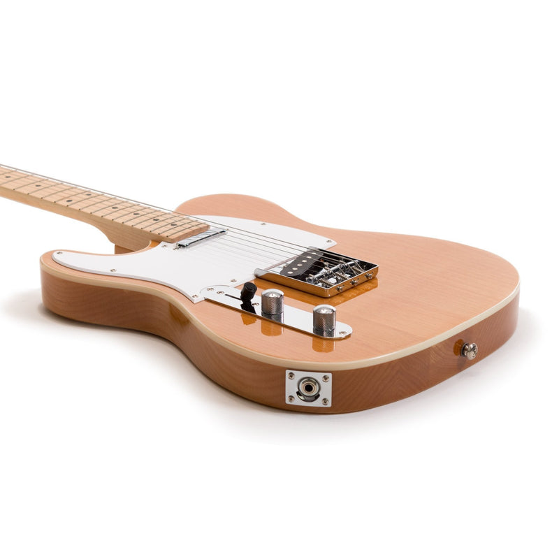 CJD-TLL-NGL-Casino TE-Style Left Handed Electric Guitar Set (Natural Gloss)-Living Music