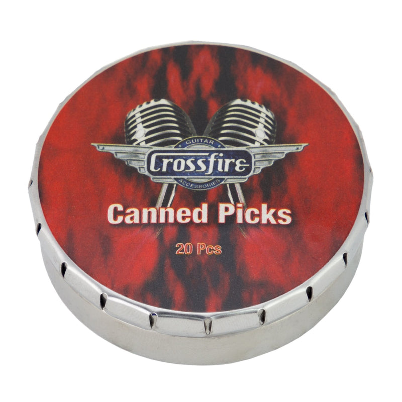 CPT-1T-20-Crossfire 0.58mm Canned Guitar Picks (20 Pack Assorted)-Living Music