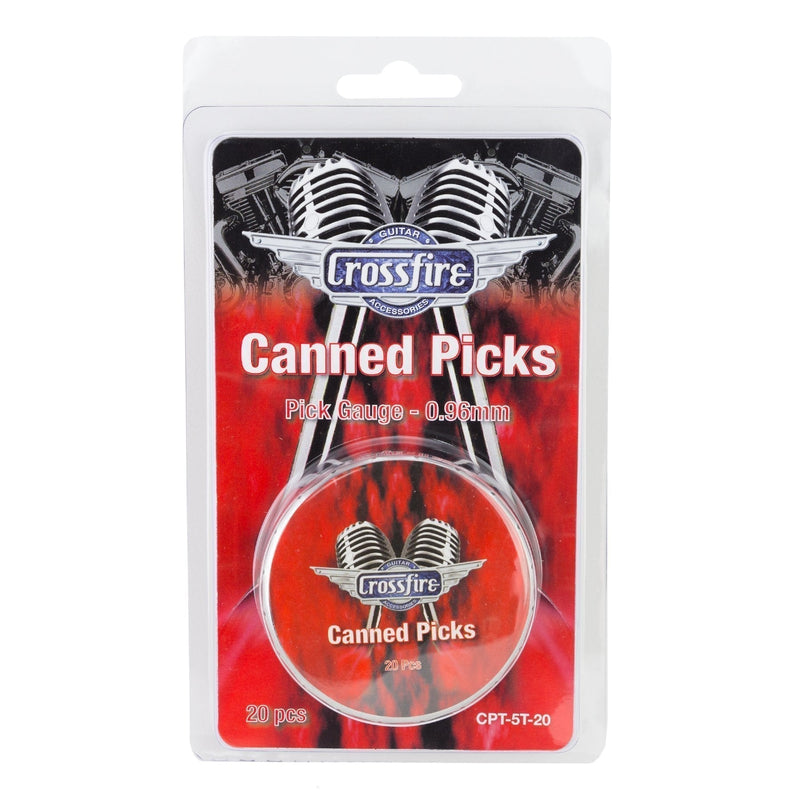 -Crossfire 0.96mm Canned Guitar Picks (20 Pack Assorted)-Living Music
