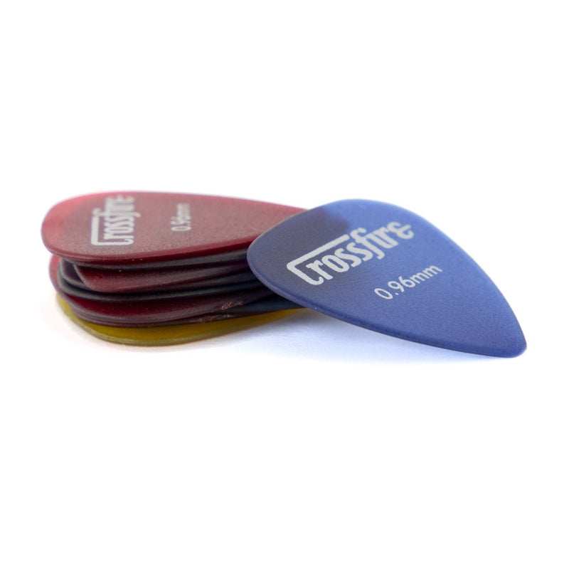 -Crossfire 0.96mm Canned Guitar Picks (20 Pack Assorted)-Living Music