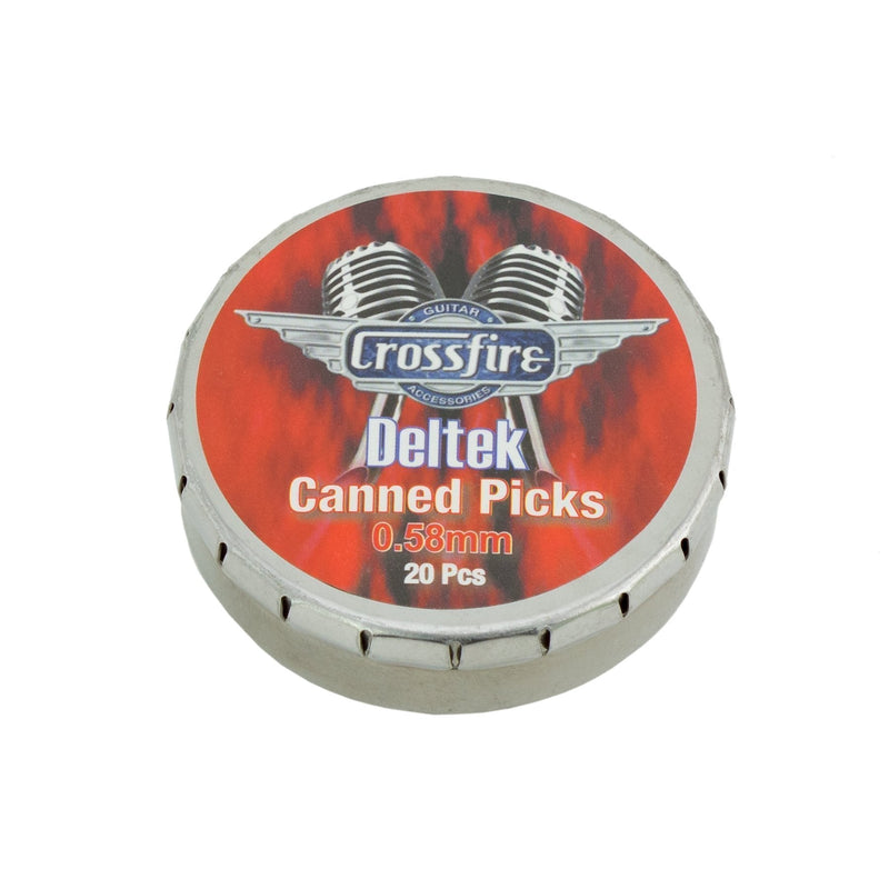 CPT-D58T-20-Crossfire Deltek 0.58mm Canned Guitar Picks (20 Pack Assorted)-Living Music