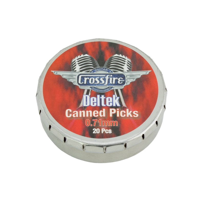 CPT-D71T-20-Crossfire Deltek 0.71mm Canned Guitar Picks (20 Pack Assorted)-Living Music
