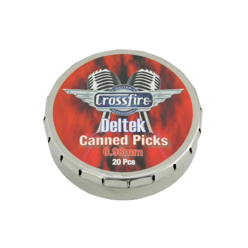 -Crossfire Deltek 0.98mm Canned Guitar Picks (20 Pack Assorted)-Living Music
