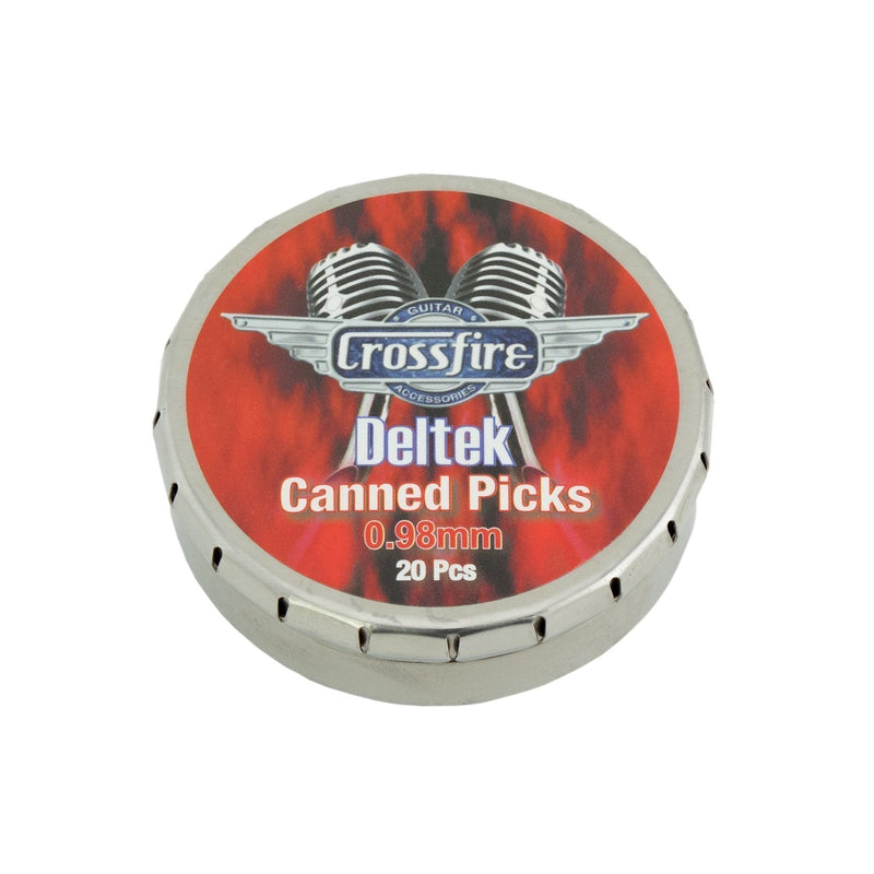 CPT-D96T-20-Crossfire Deltek 0.98mm Canned Guitar Picks (20 Pack Assorted)-Living Music
