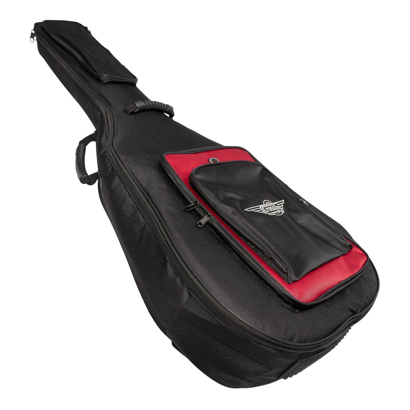 -Crossfire Deluxe Padded Acoustic Bass Guitar Gig Bag (Black)-Living Music