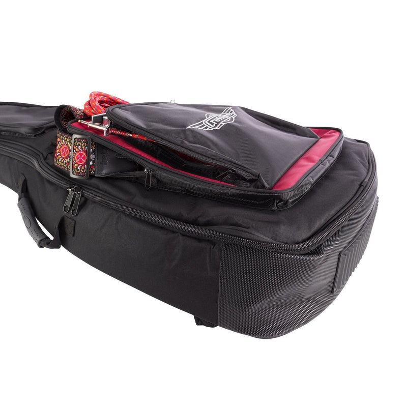 -Crossfire Deluxe Padded Dreadnought Acoustic Guitar Gig Bag (Black)-Living Music