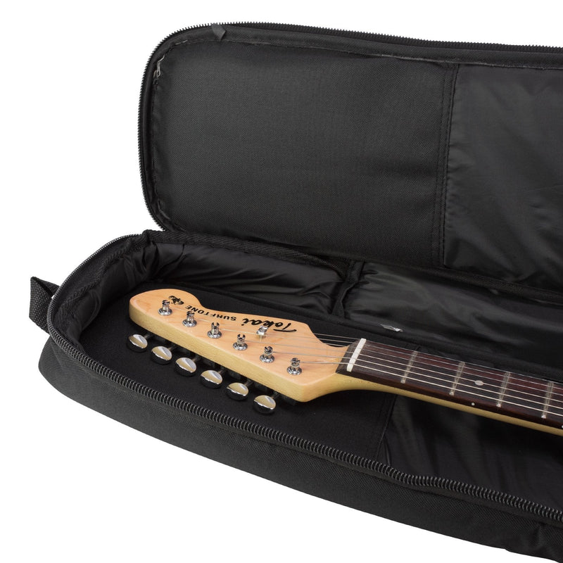 -Crossfire Deluxe Padded Electric Guitar Gig Bag (Black)-Living Music