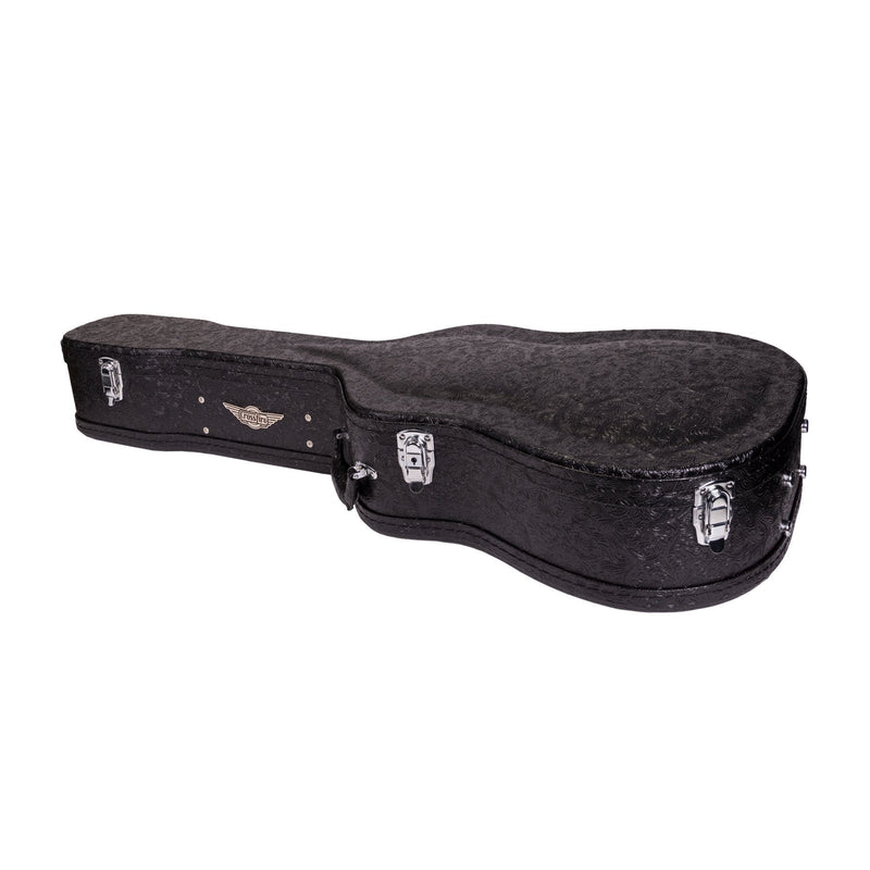XFC-DA12-PASBLK-Crossfire Deluxe Shaped 12-String Acoustic Guitar Hard Case (Paisley Black)-Living Music