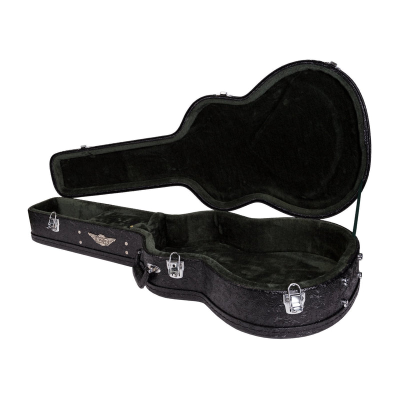 XFC-DC-PASBLK-Crossfire Deluxe Shaped Classical Guitar Hard Case (Paisley Black)-Living Music