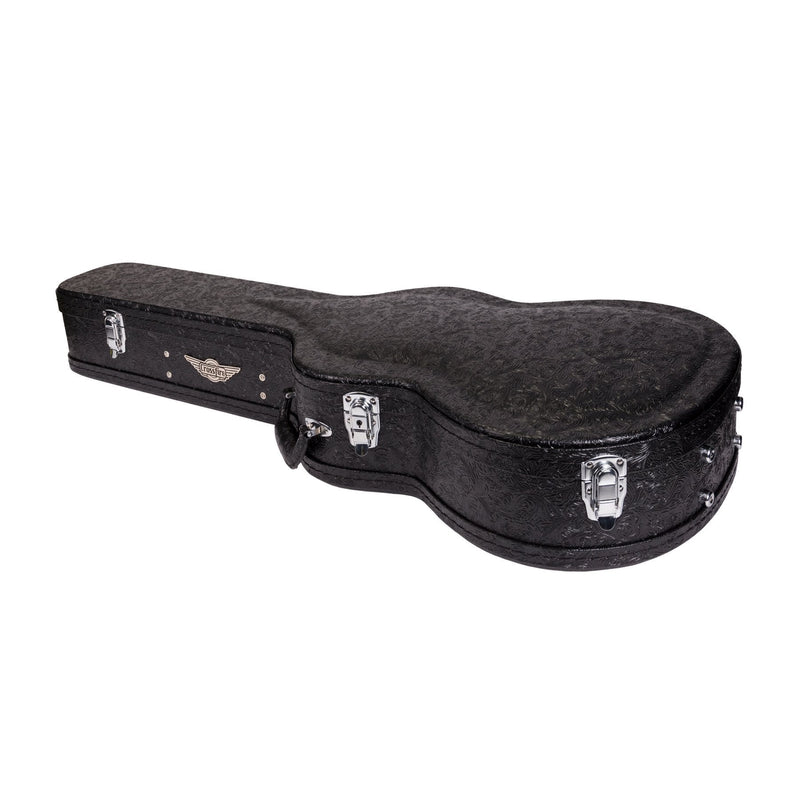-Crossfire Deluxe Shaped Classical Guitar Hard Case (Paisley Black)-Living Music