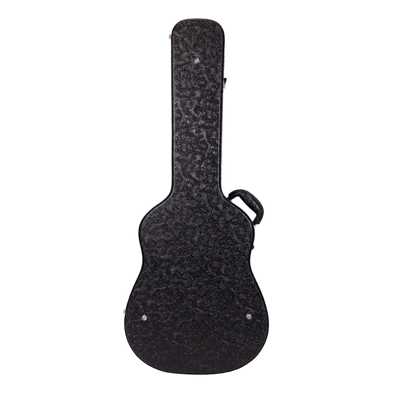 XFC-DA-PASBLK-Crossfire Deluxe Shaped Dreadnought Acoustic Guitar Hard Case (Paisley Black)-Living Music