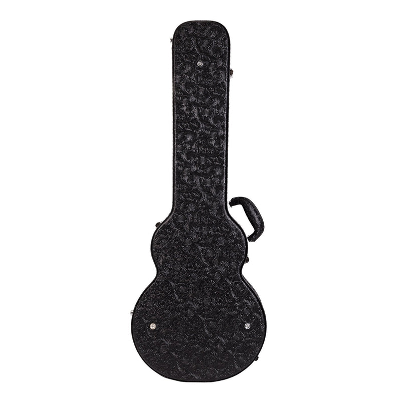 XFC-DLP-PASBLK-Crossfire Deluxe Shaped LP-Style Electric Guitar Hard Case (Paisley Black)-Living Music