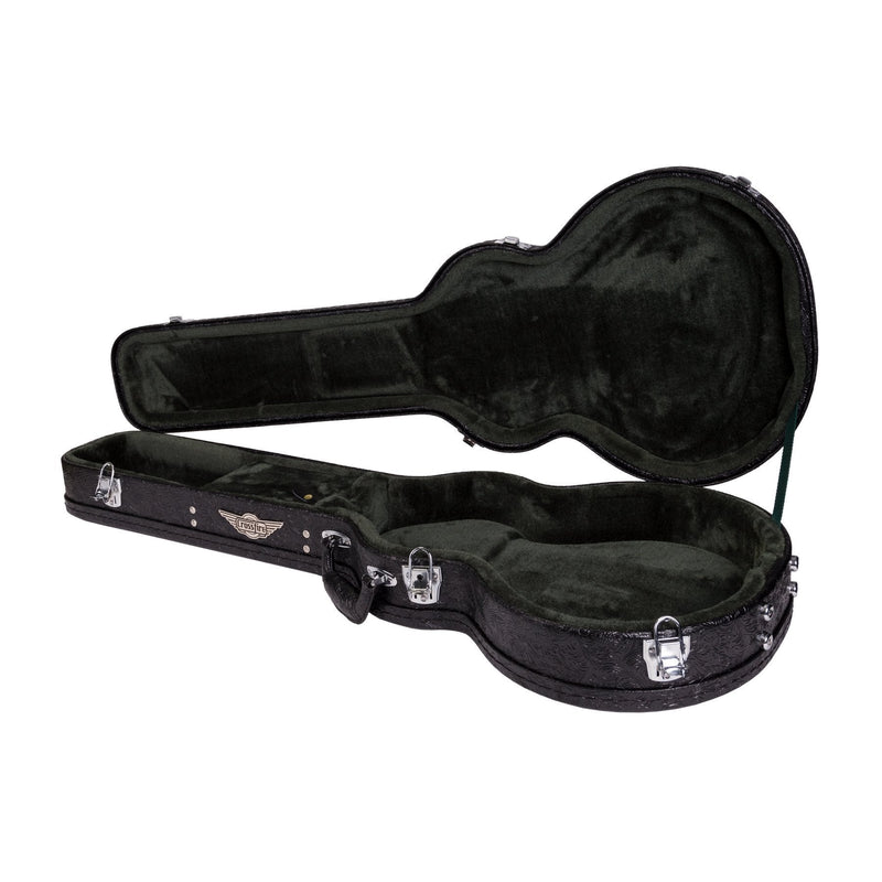 XFC-DLP-PASBLK-Crossfire Deluxe Shaped LP-Style Electric Guitar Hard Case (Paisley Black)-Living Music