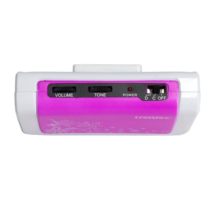 -Crossfire Electric Guitar Pocket Amplifier & Headphone Set (Pink)-Living Music