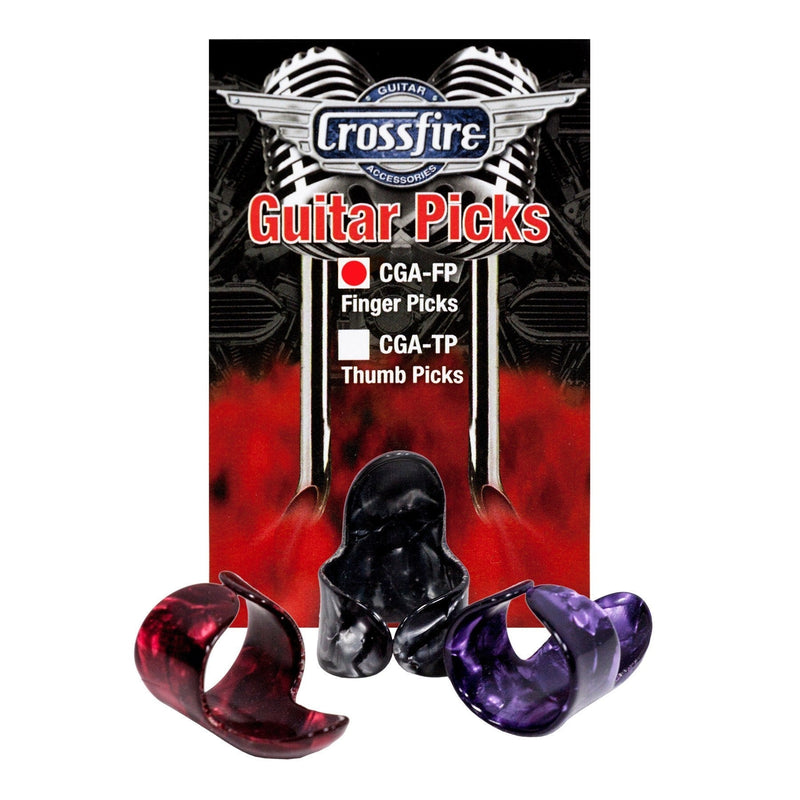 -Crossfire Finger Picks (3 Pack)-Living Music