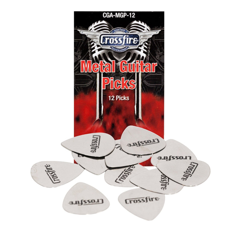 -Crossfire Metal Picks (12 Pack)-Living Music
