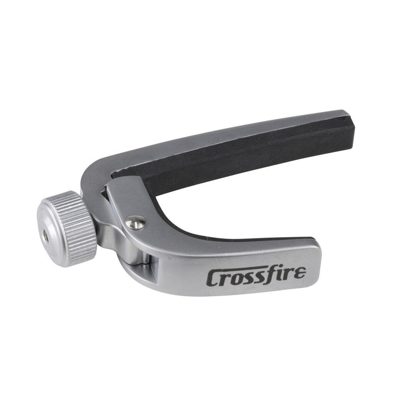 -Crossfire Professional Acoustic Guitar Capo (Nickel)-Living Music