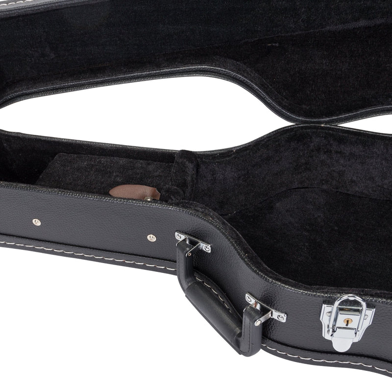 -Crossfire Shaped Babe Traveller Acoustic Guitar Hard Case (Black)-Living Music