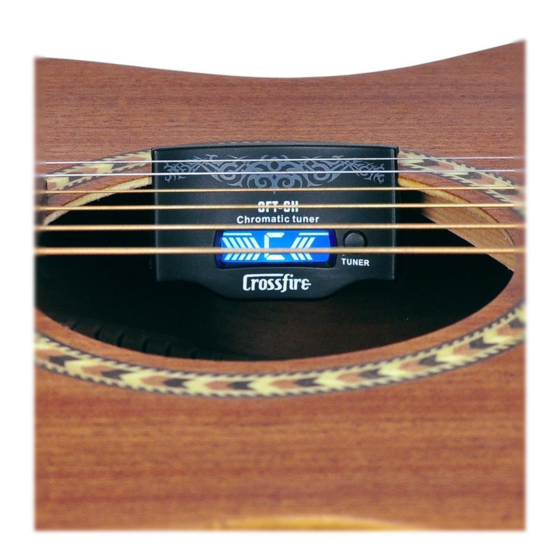 CFT-SH-BLK-Crossfire Sound Hole-Mounted Chromatic Tuner with Built-in Microphone-Living Music