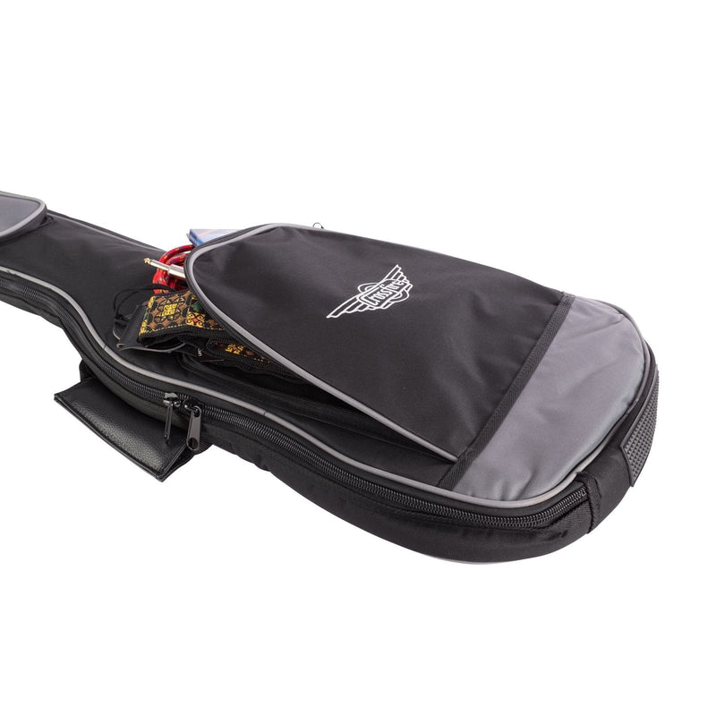 -Crossfire Standard Padded Electric Guitar Gig Bag (Black)-Living Music