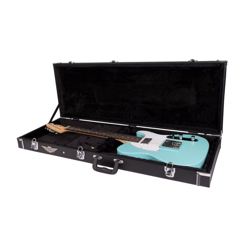 -Crossfire Standard Rectangular ST and TE-Style Electric Guitar Hard Case (Black)-Living Music