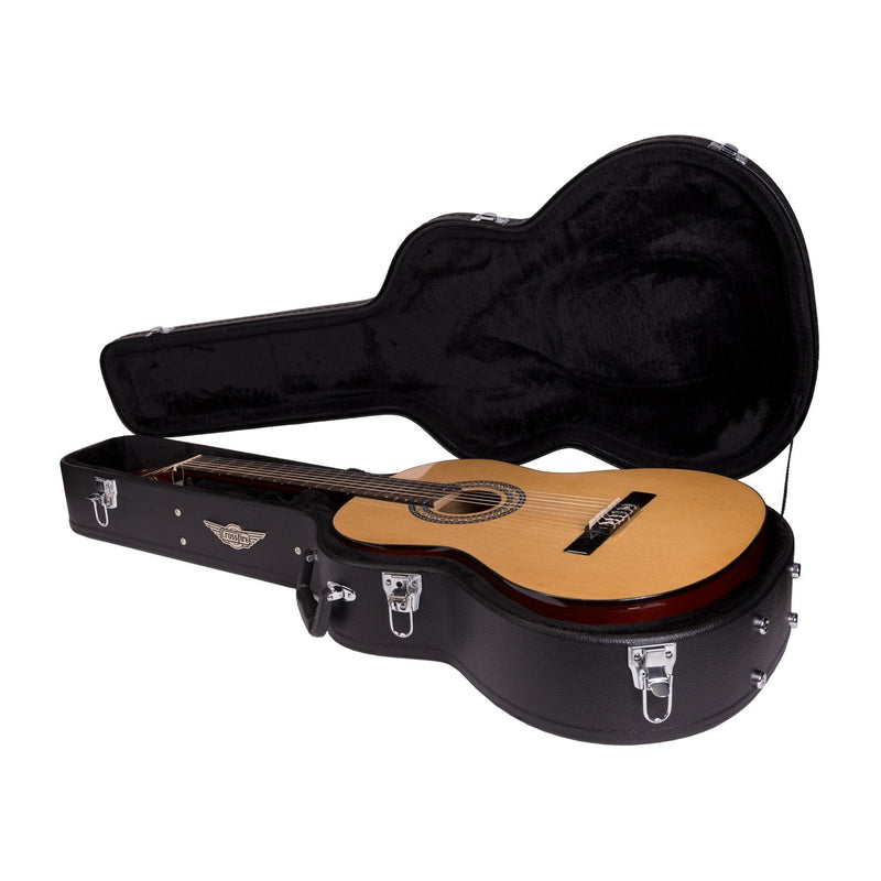-Crossfire Standard Shaped Classical Guitar Hard Case (Black)-Living Music