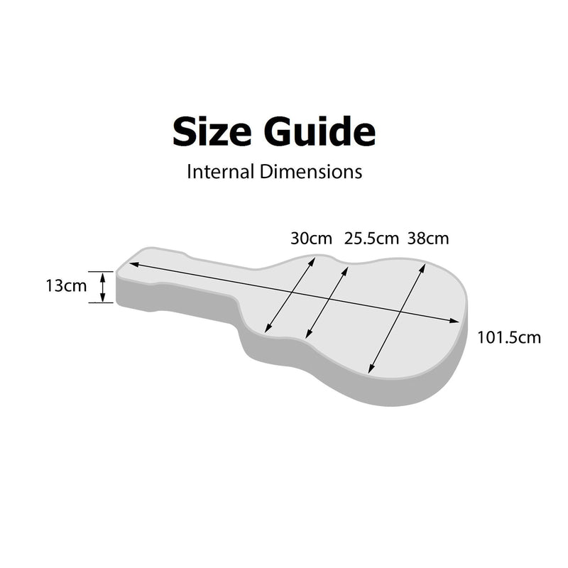 -Crossfire Standard Shaped Classical Guitar Hard Case (Black)-Living Music