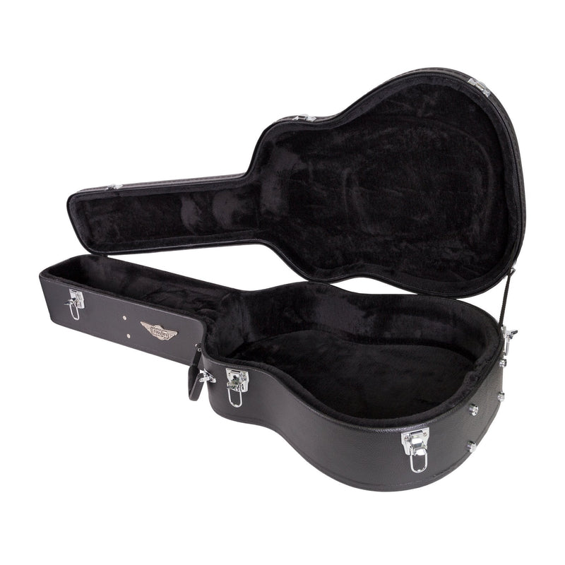 XFC-A-BLK-Crossfire Standard Shaped Dreadnought Acoustic Guitar Hard Case (Black)-Living Music