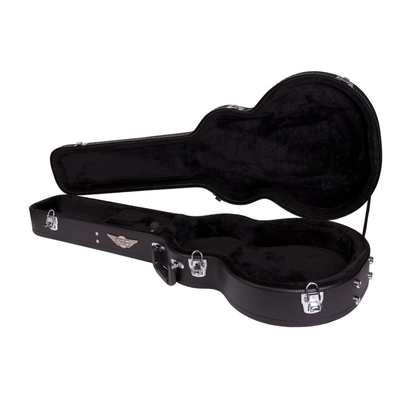 -Crossfire Standard Shaped LP-Style Electric Guitar Hard Case (Black)-Living Music
