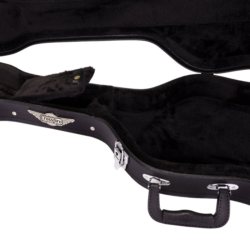 XFC-ST-BLK-Crossfire Standard Shaped ST-Style Electric Guitar Hard Case (Black)-Living Music