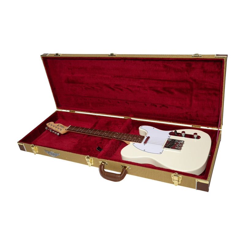 XGC-E237-VTG-Crossfire Vintage Style ST and TE-Style Electric Guitar Hard Case (Tweed)-Living Music