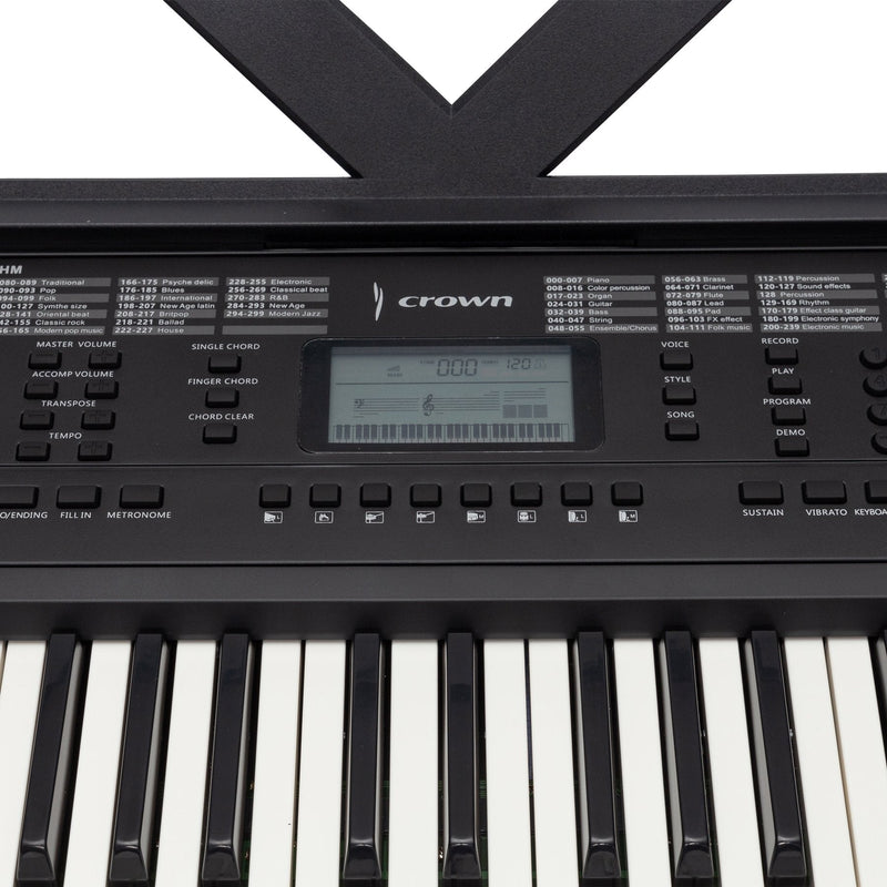 CK-25-Crown CK-25 Multi-Function 54-Key Electronic Portable Keyboard (Black)-Living Music