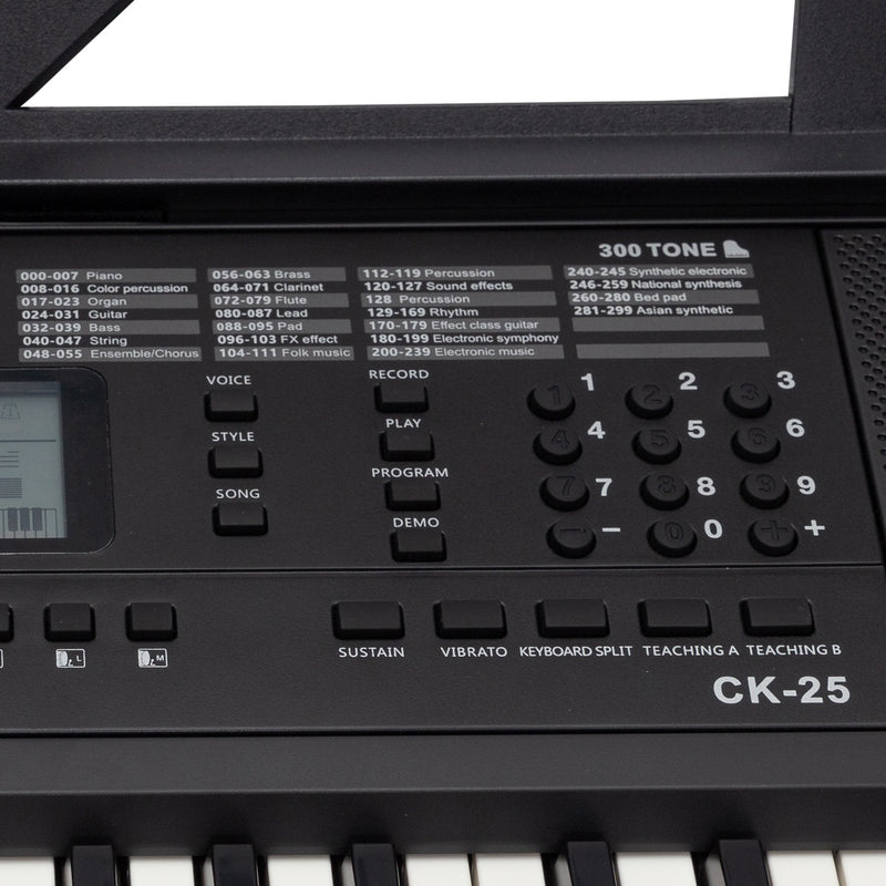 CK-25-Crown CK-25 Multi-Function 54-Key Electronic Portable Keyboard (Black)-Living Music