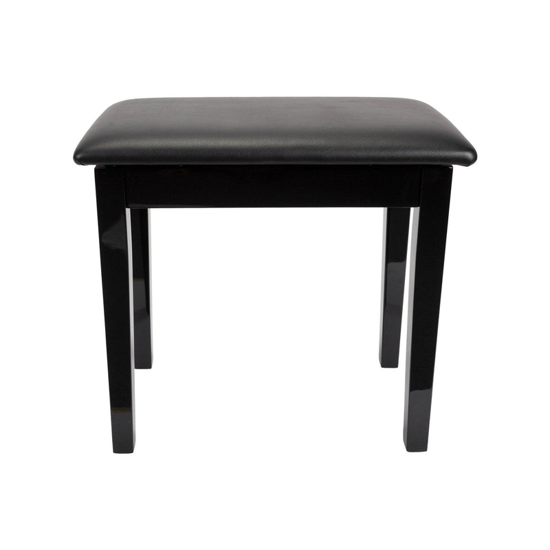 -Crown Compact Piano Stool with Storage Compartment (Black)-Living Music