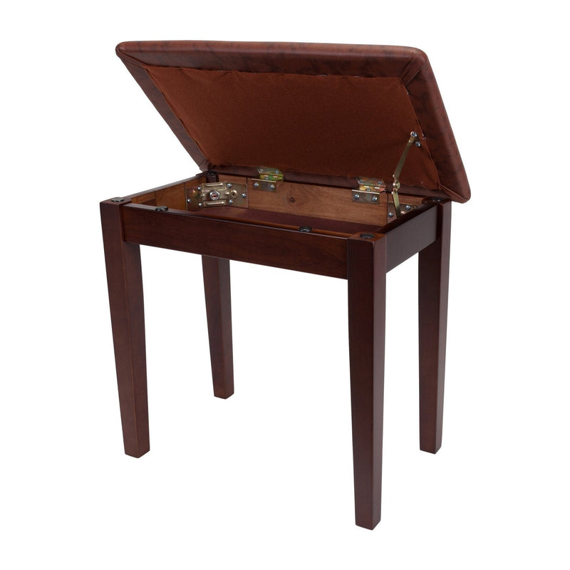 CPS-2S-WAL-Crown Compact Piano Stool with Storage Compartment (Walnut)-Living Music