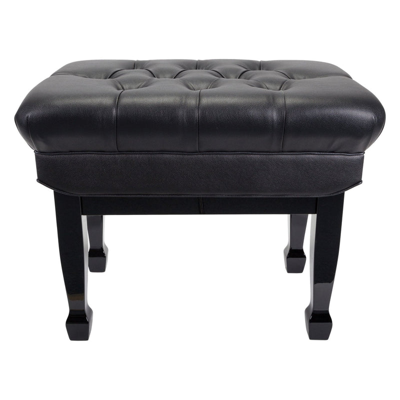 CPS-8A-BLK-Crown Deluxe Double Padded Height Adjustable Large Piano Stool Height (Black)-Living Music