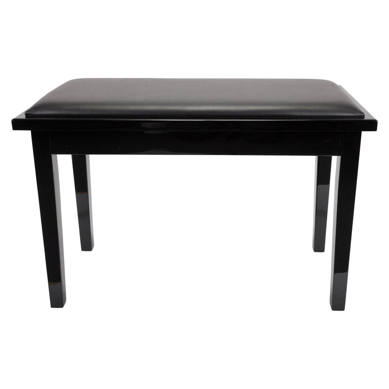 CPS-1-BLK-Crown Deluxe Timber Trim Duet Piano Stool with Storage Compartment (Black)-Living Music