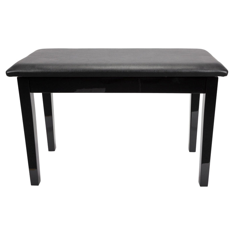 -Crown Standard Duet Piano Stool with Storage Compartment (Black)-Living Music