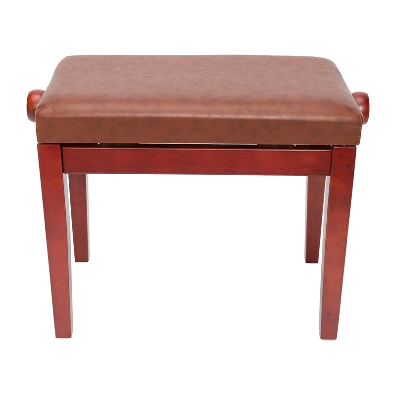 -Crown Standard Height Adjustable Piano Stool (Mahogany)-Living Music